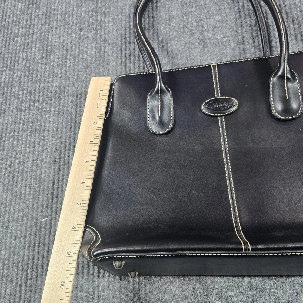 Tods D Bag Womens Black Leather Handbag‎ Satchel Purse Authentic Luxury